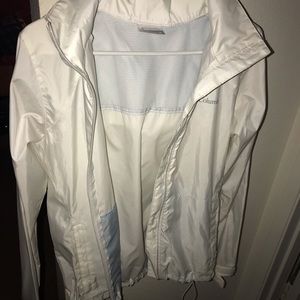 White Columbia windbreaker